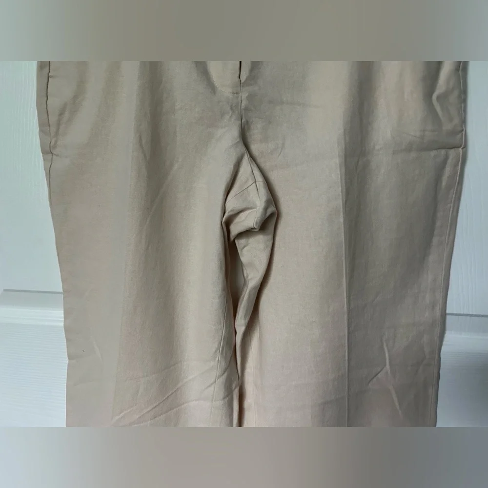 J. Crew NWT Wide Leg Beige Khaki Linen High Rise Pant Size 12